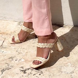 Dolce Vita Paily Natural Raffia Braided Sandal NEW